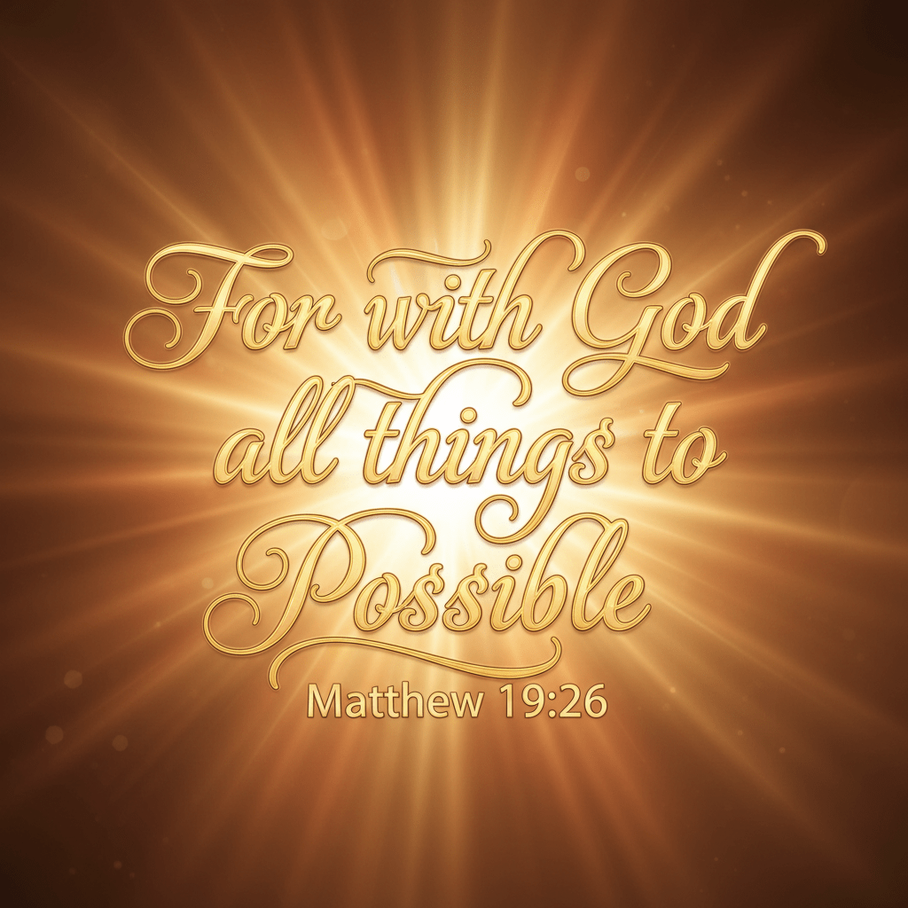 Bible verse typography with radiant background