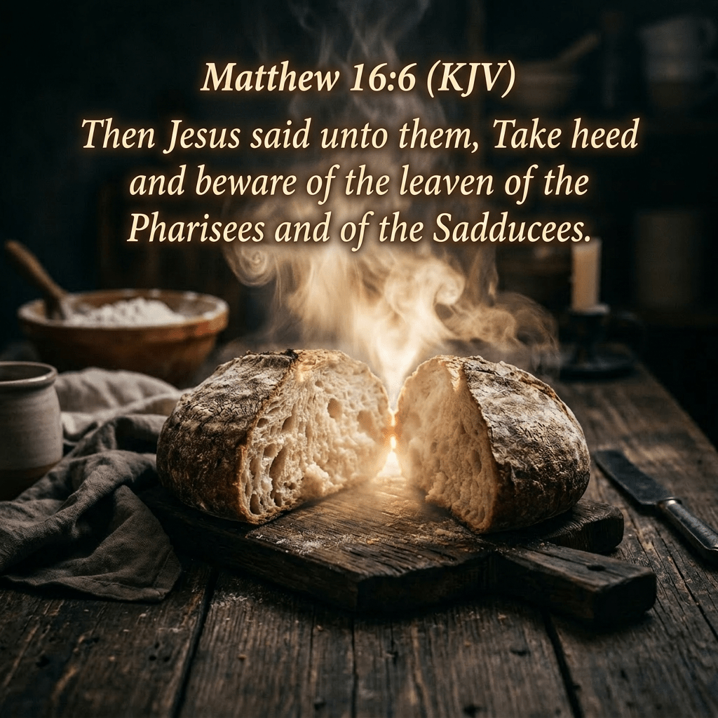 Add Matthew 16;6 verse text overlay