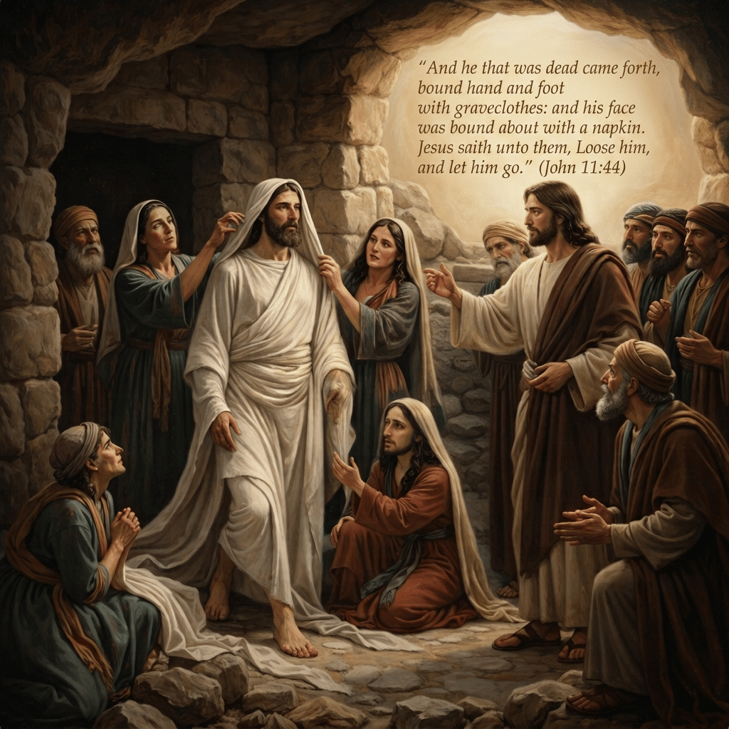 Add John 11:44 verse text